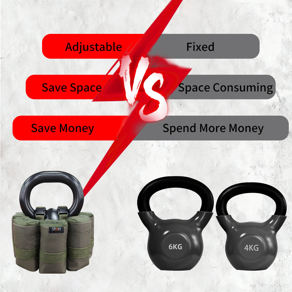 soft army green adjustable kettlebell