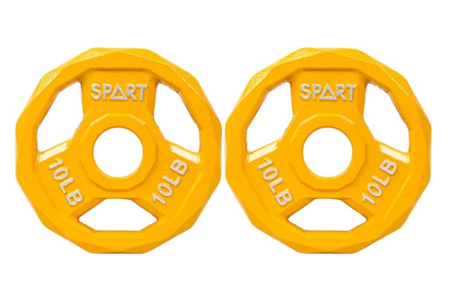 Color Coded Weight Plate 2-Inch Cast Iron Tri-Grip Plate