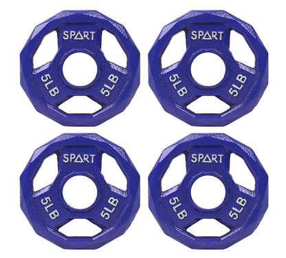 Color Coded Weight Plate 2-Inch Cast Iron Tri-Grip Plate