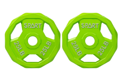 Color Coded Weight Plate 2-Inch Cast Iron Tri-Grip Plate