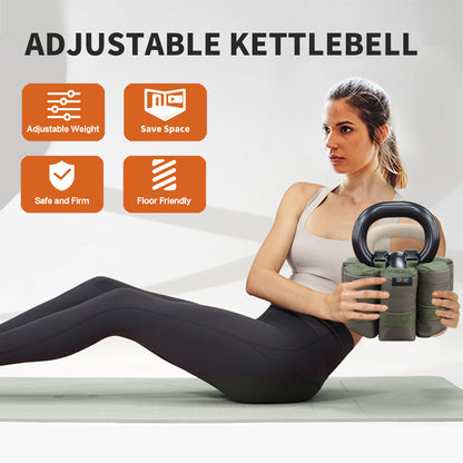 soft army green adjustable kettlebell