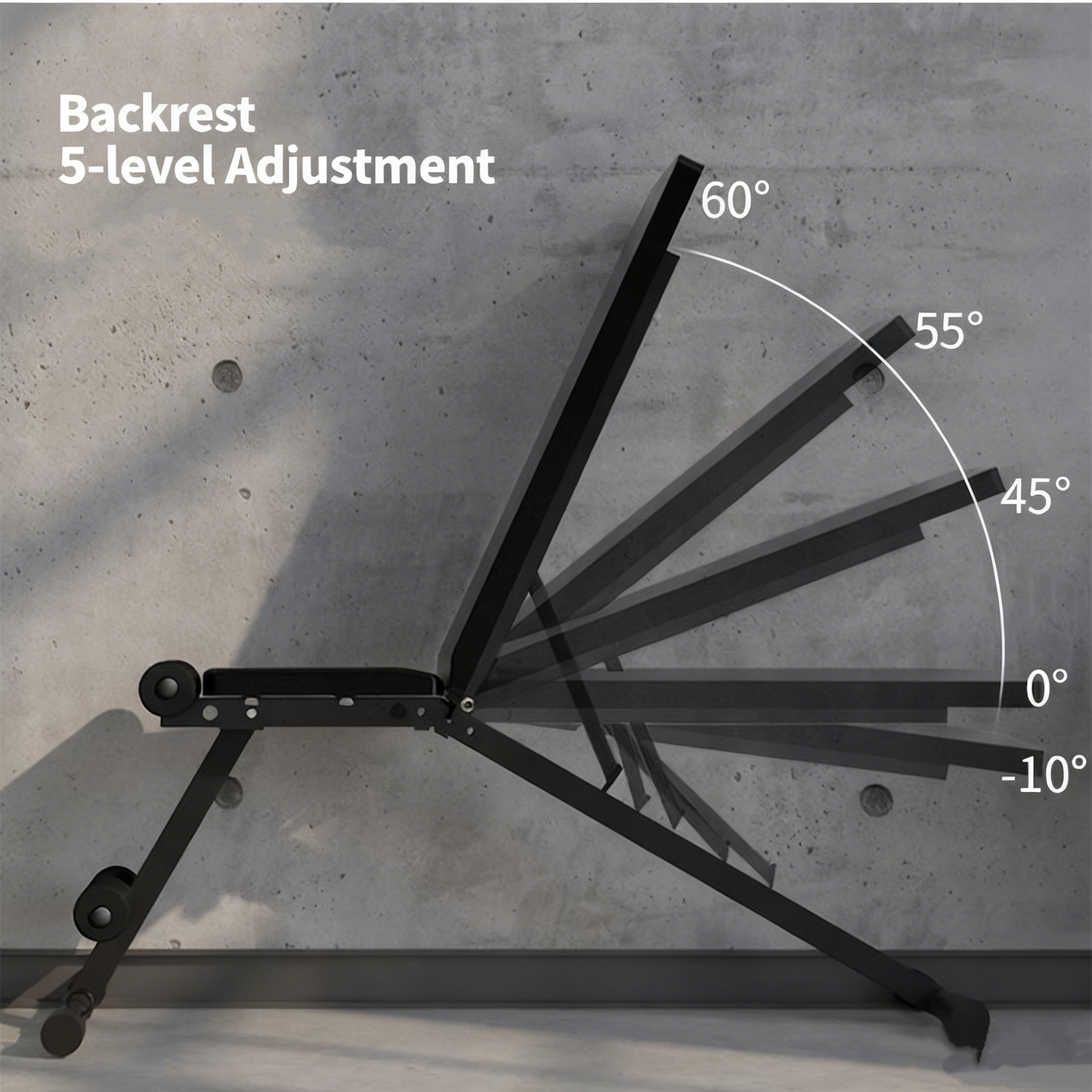 foldable & adjustable dumbbell bench