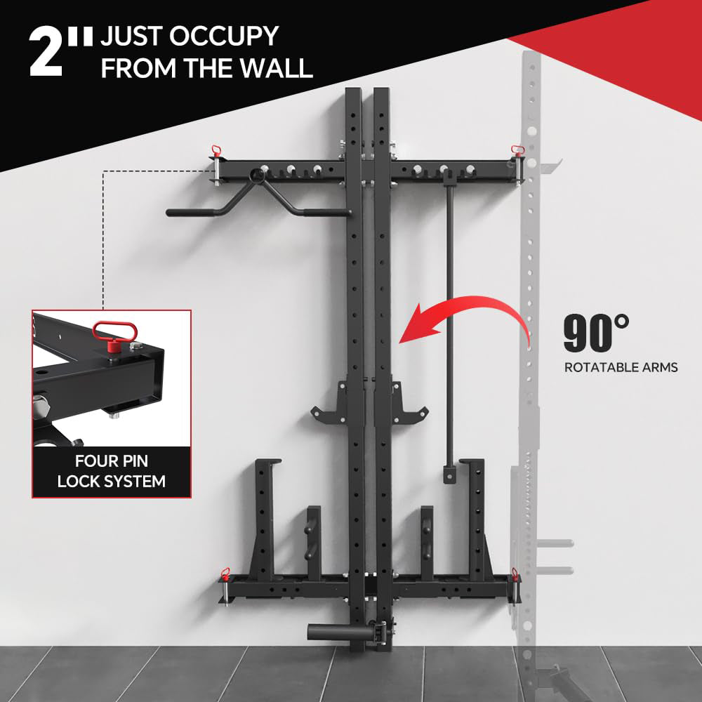 Wall Mounted folding Squat Rack
