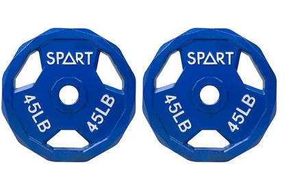 Color Coded Weight Plate 2-Inch Cast Iron Tri-Grip Plate