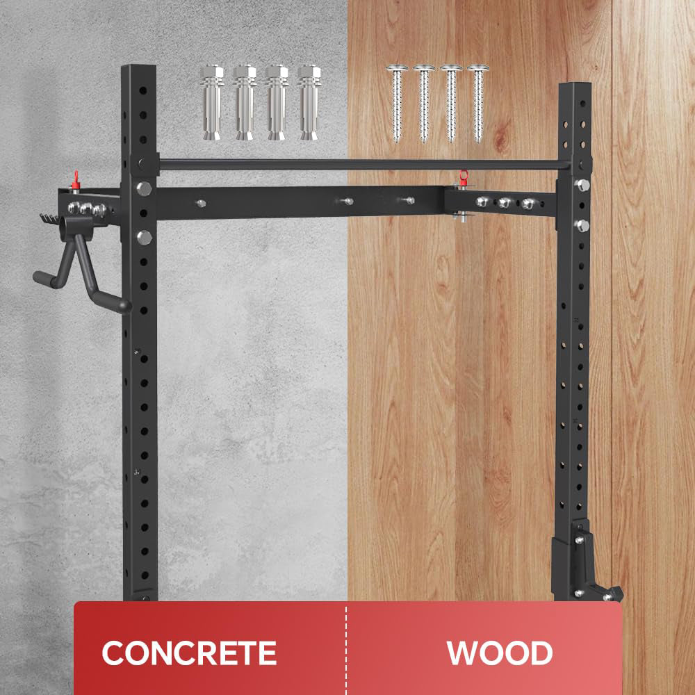 Wall Mounted folding Squat Rack