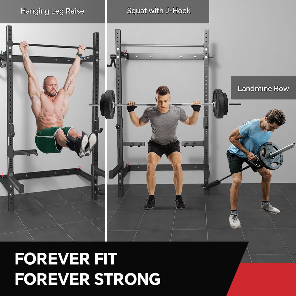 Wall Mounted folding Squat Rack