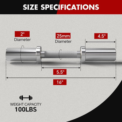Pair of 16" Olympic Dumbbell Bar Set