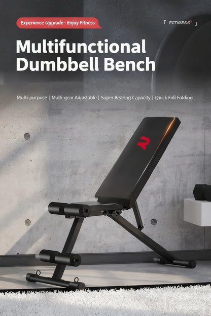 foldable & adjustable dumbbell bench