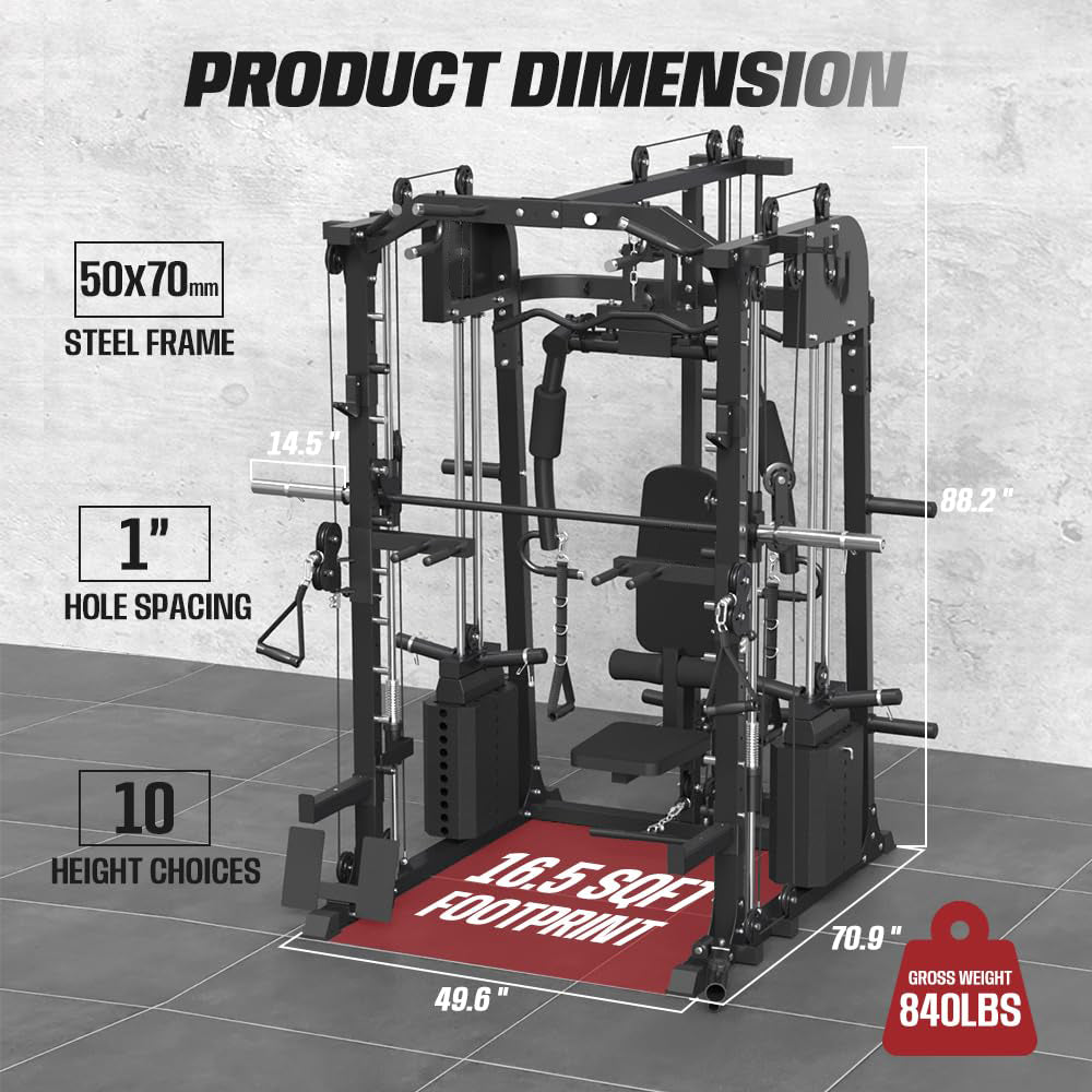 ALL IN ONE POWER CAGE HOME GYM STATION