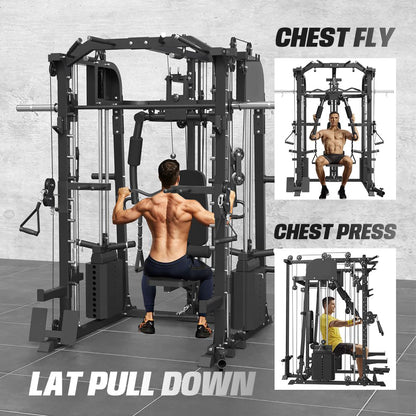 ALL IN ONE POWER CAGE HOME GYM STATION