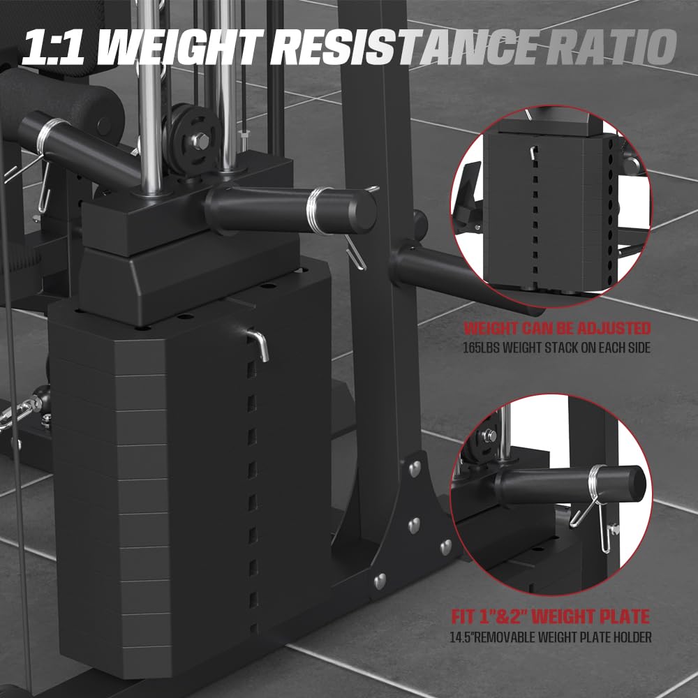 ALL IN ONE POWER CAGE HOME GYM STATION