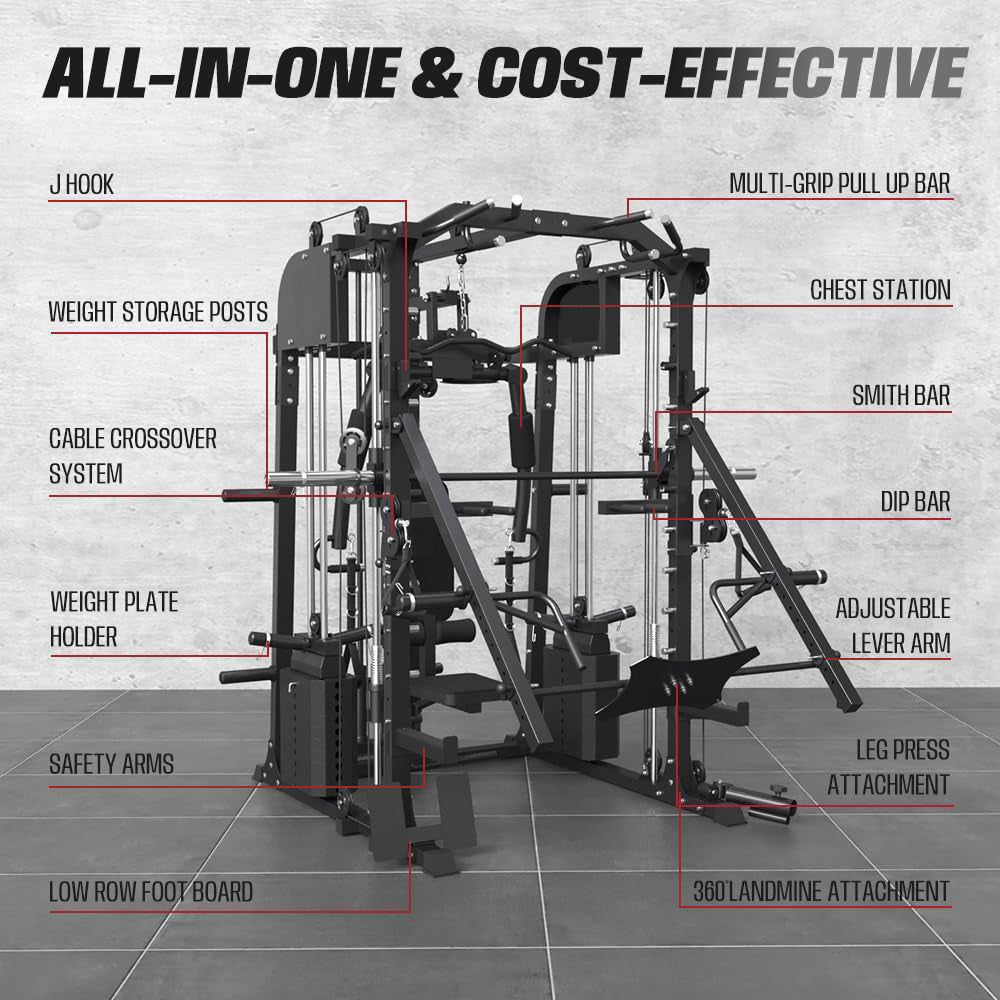ALL IN ONE POWER CAGE HOME GYM STATION