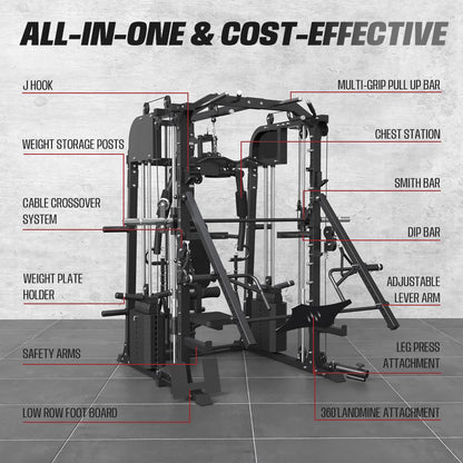 ALL IN ONE POWER CAGE HOME GYM STATION